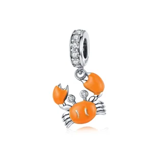 Charm Pendente Caranguejo de verão estilo Pandora - BSC076 (imagem para) Charm Pendente Caranguejo de verão estilo Pandora - BSC076