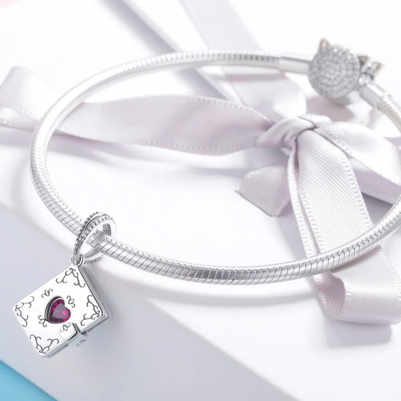(imagem para) Charm Pendente Carta de amor estilo Pandora - SCC980 - Visualizar 3