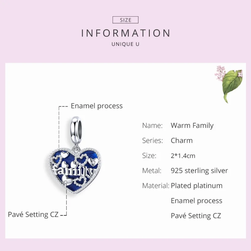 (imagem para) Charm Pendente Cartas Familiares estilo Pandora - BSC293 - Visualizar 7