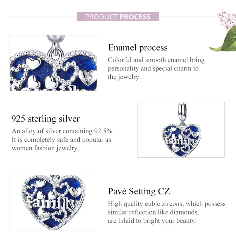 (imagem para) Charm Pendente Cartas Familiares estilo Pandora - BSC293 - Visualizar 8