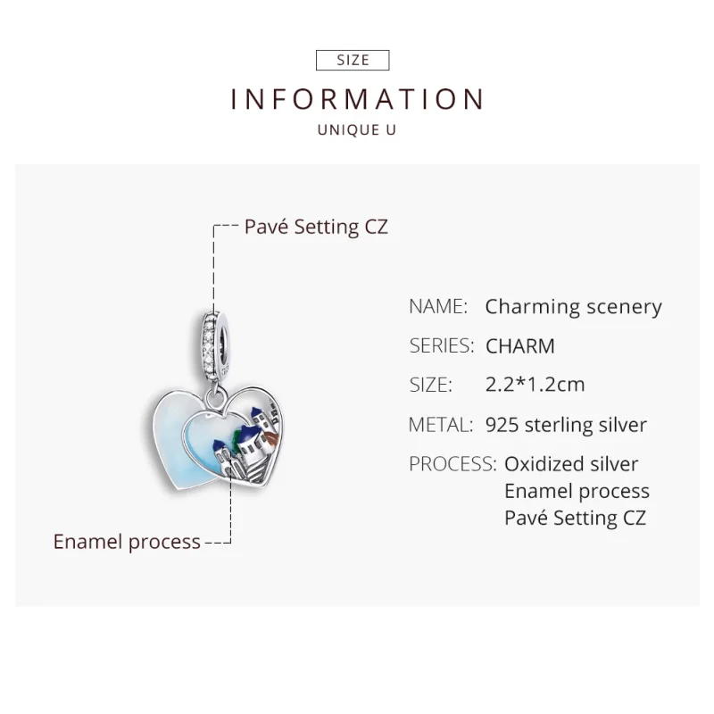 (imagem para) Charm Pendente Cenário Encantador estilo Pandora - SCC1742 - Visualizar 8