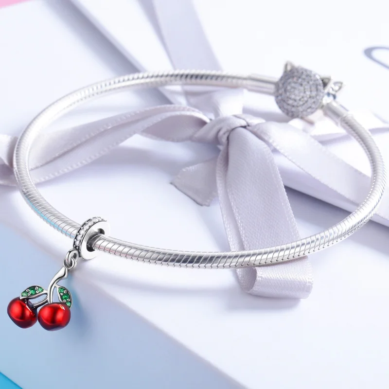 (imagem para) Charm Pendente Cerejas de verão estilo Pandora - SCC784 - Visualizar 3