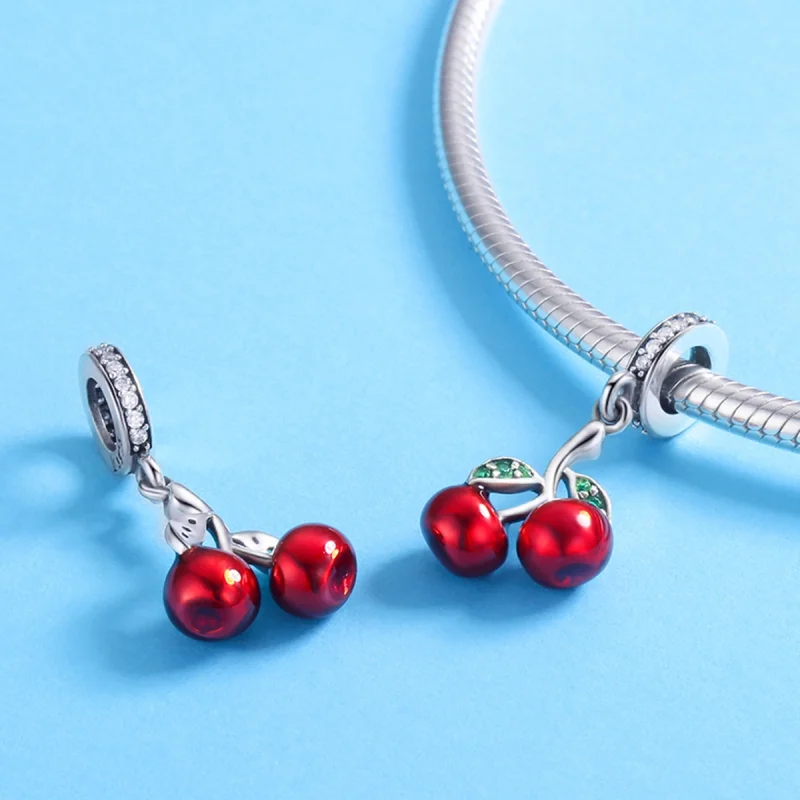 (imagem para) Charm Pendente Cerejas de verão estilo Pandora - SCC784 - Visualizar 4