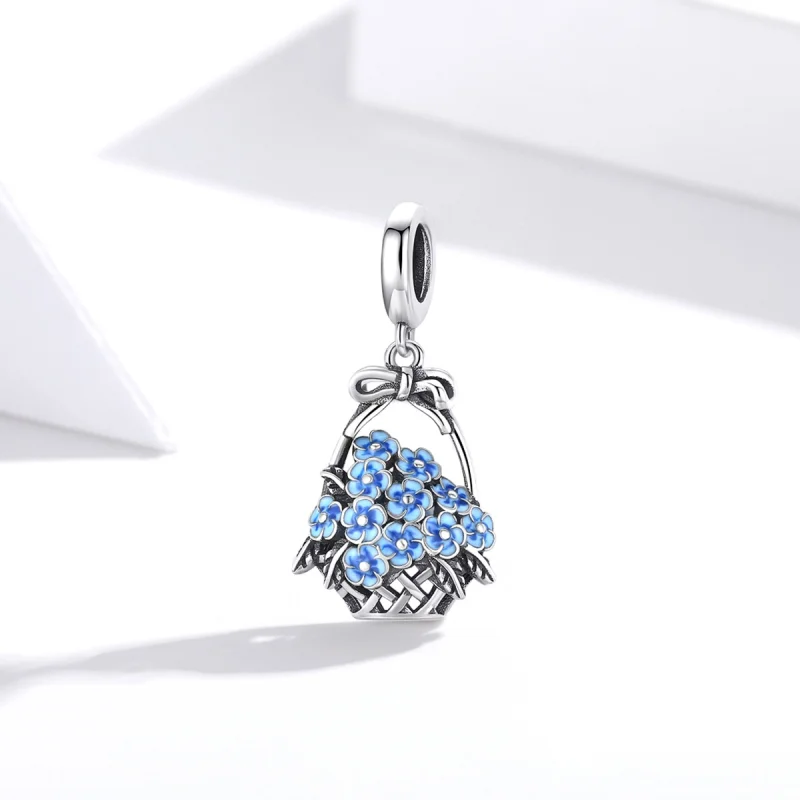 (imagem para) Charm Pendente Cesta de flores estilo Pandora - SCC1717 - Visualizar 2