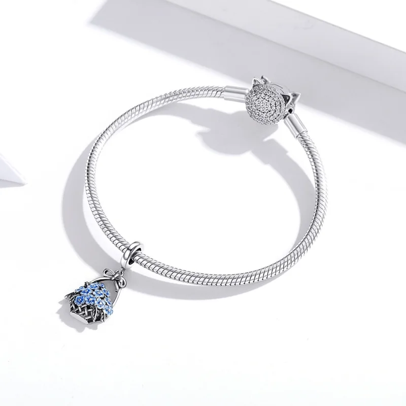 (imagem para) Charm Pendente Cesta de flores estilo Pandora - SCC1717 - Visualizar 3