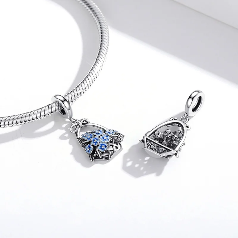 (imagem para) Charm Pendente Cesta de flores estilo Pandora - SCC1717 - Visualizar 4