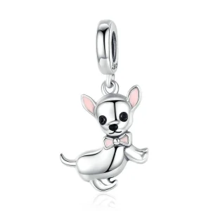 Charm Pendente Chihuahua estilo Pandora - SCC1317 (imagem para) Charm Pendente Chihuahua estilo Pandora - SCC1317