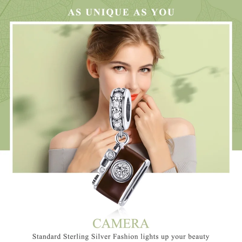 (imagem para) Charm Pendente Câmera digital vintage estilo Pandora - SCC953 - Visualizar 6