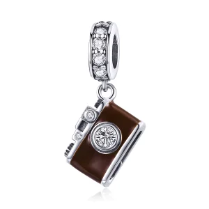 Charm Pendente Câmera digital vintage estilo Pandora - SCC953 (imagem para) Charm Pendente Câmera digital vintage estilo Pandora - SCC953