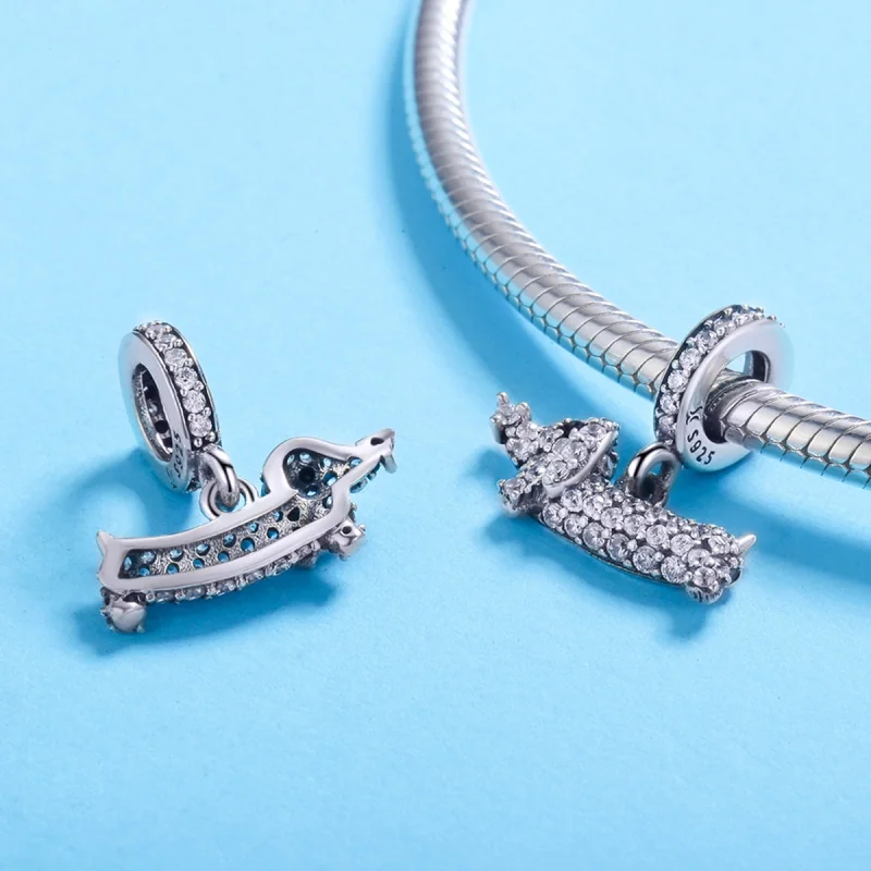 (imagem para) Charm Pendente Cão Salsicha estilo Pandora - SCC709 - Visualizar 3