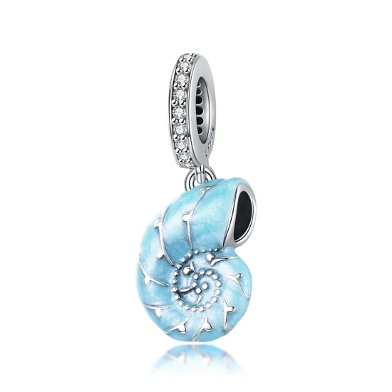 (imagem para) Charm Pendente Concha Azul estilo Pandora - SCC1560