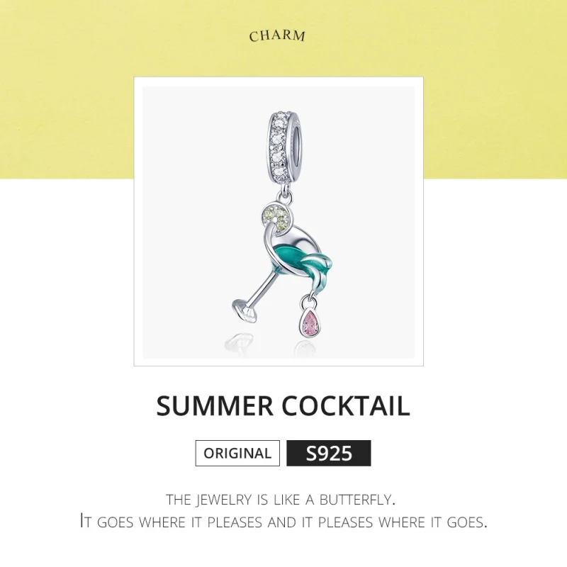 (imagem para) Charm Pendente Coquetel de verão estilo Pandora - BSC262 - Visualizar 6