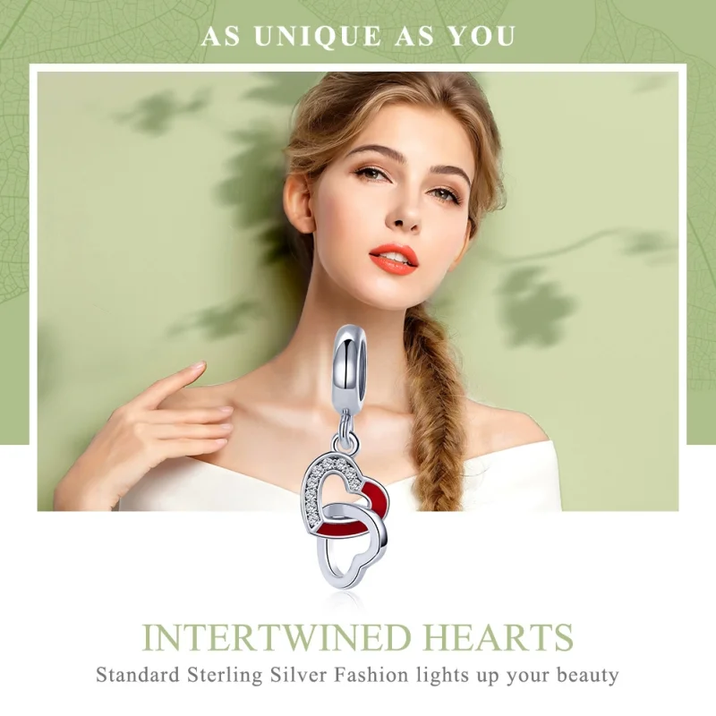 (imagem para) Charm Pendente Coração a Coração estilo Pandora - SCC735 - Visualizar 6