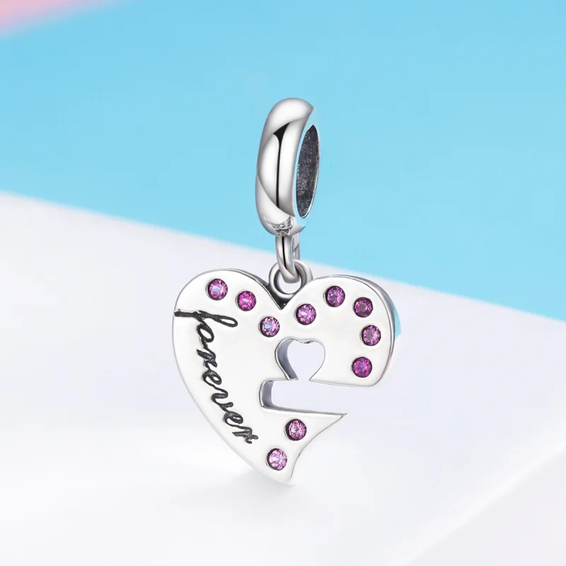 (imagem para) Charm Pendente Coração & Chave estilo Pandora - SCC638 - Visualizar 4