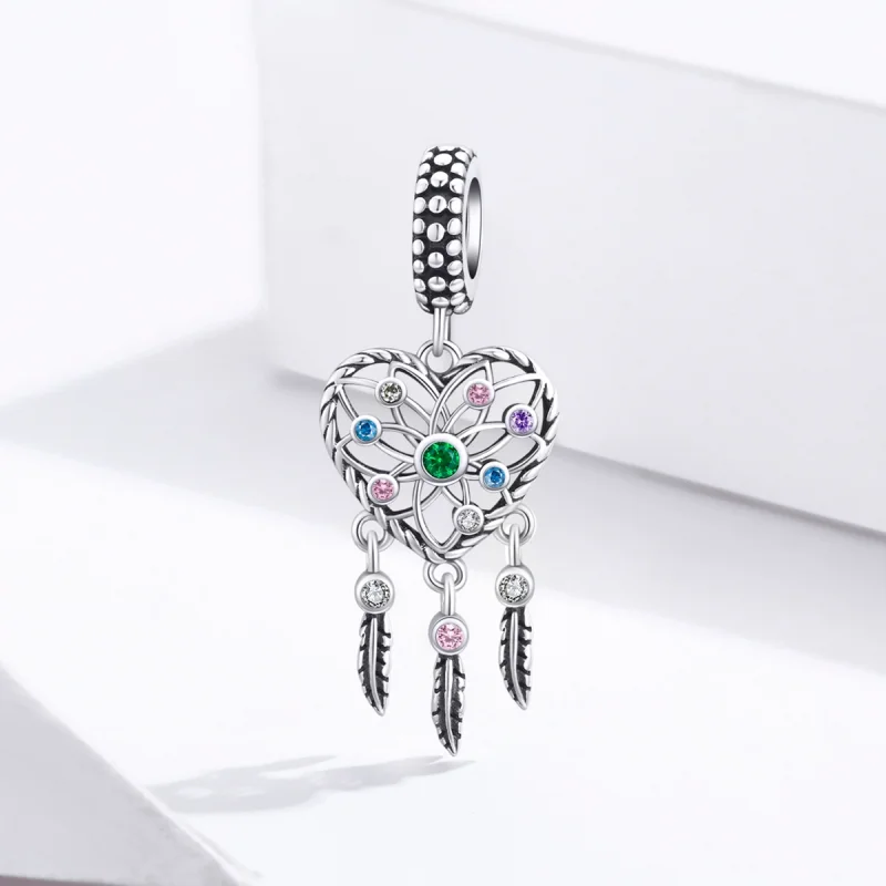 (imagem para) Charm Pendente Coração da Árvore Familiar Openwork estilo Pandora - SCC1445 - Visualizar 2