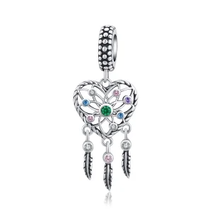 (imagem para) Charm Pendente Coração da Árvore Familiar Openwork estilo Pandora - SCC1445