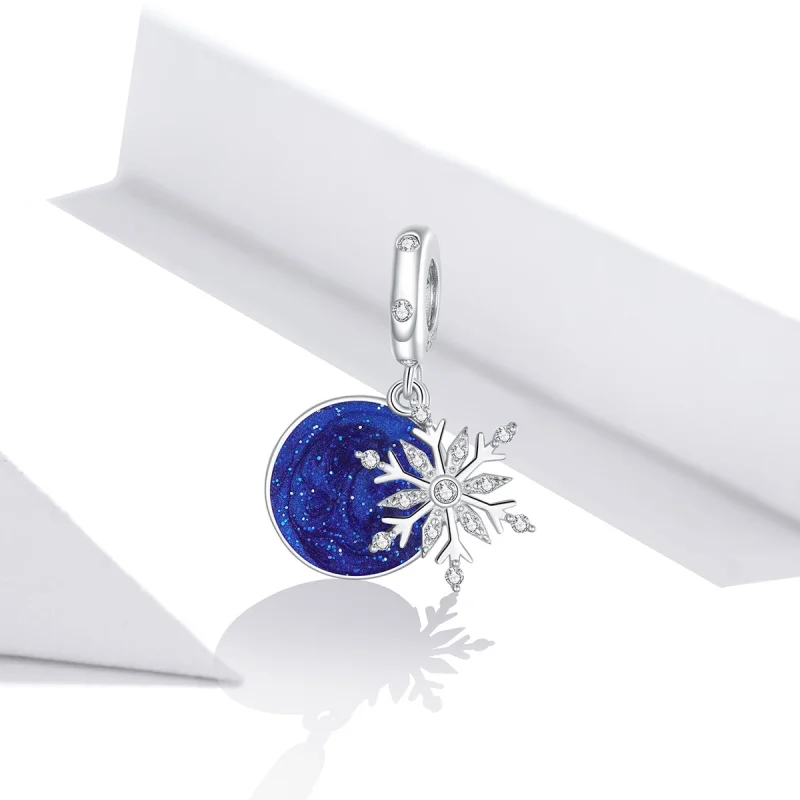 (imagem para) Charm Pendente Céu noturno com neve estilo Pandora - BSC367 - Visualizar 2