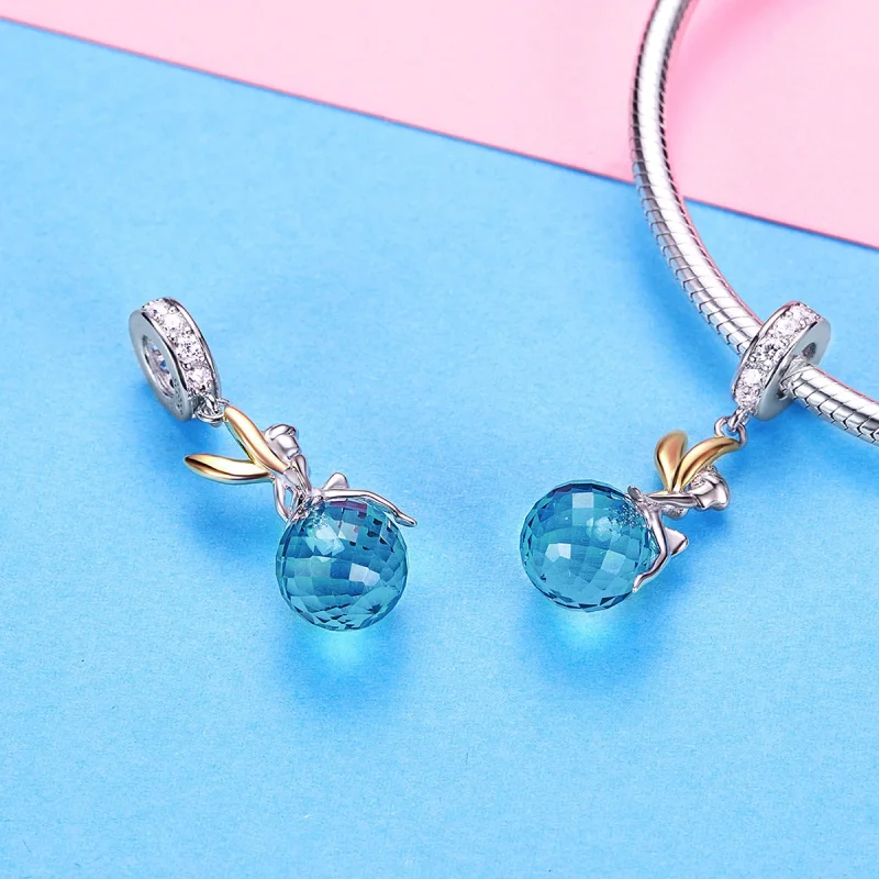 (imagem para) Charm Pendente Dois tons Elf Planet estilo Pandora - BSC056 - Visualizar 3