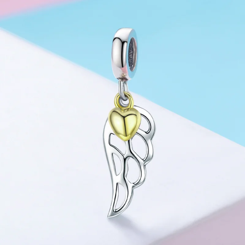(imagem para) Charm Pendente Dois tons Elf Wings estilo Pandora - SCC838 - Visualizar 2