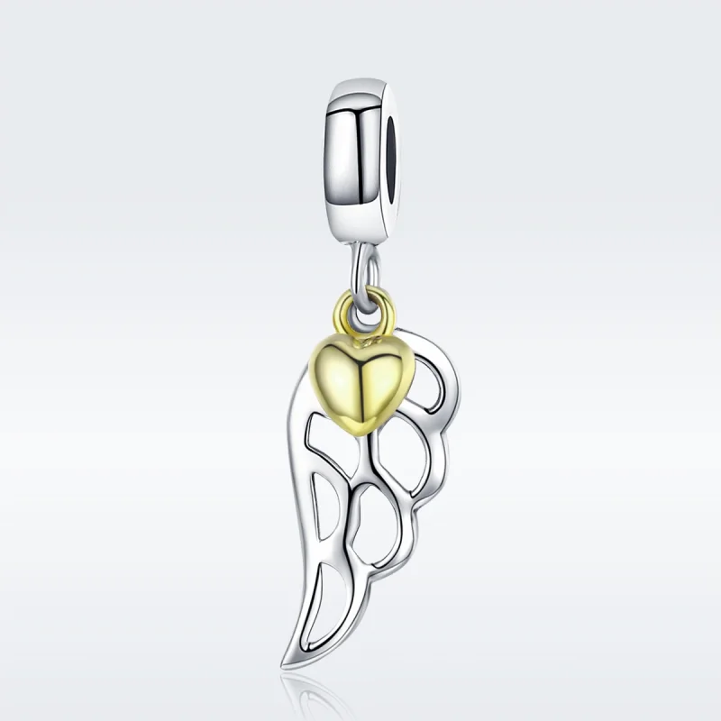 (imagem para) Charm Pendente Dois tons Elf Wings estilo Pandora - SCC838 - Visualizar 3