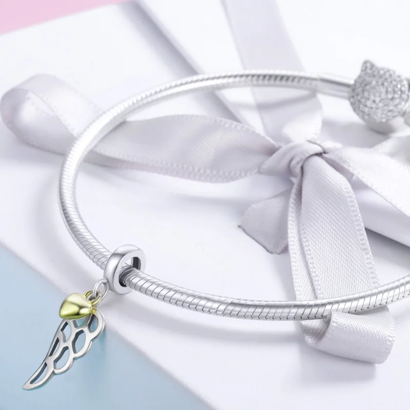 (imagem para) Charm Pendente Dois tons Elf Wings estilo Pandora - SCC838 - Visualizar 4