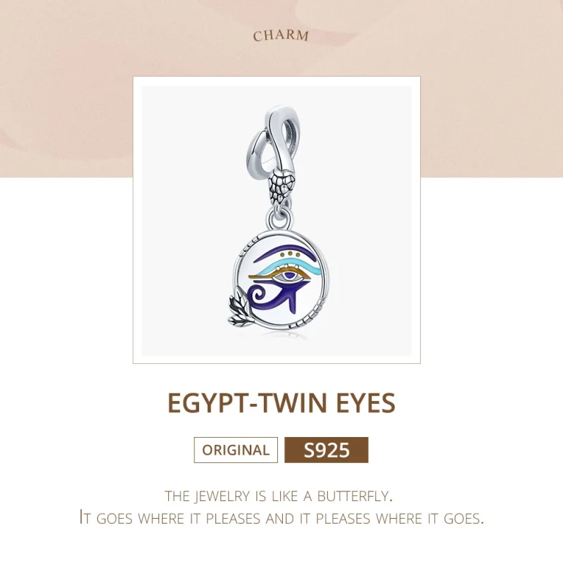 (imagem para) Charm Pendente Egito - Olhos Gêmeos estilo Pandora - SCC1857 - Visualizar 6