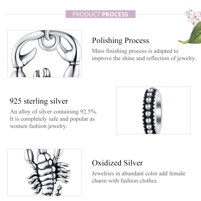 (imagem para) Charm Pendente Escorpião estilo Pandora - SCC1329 - Visualizar 8