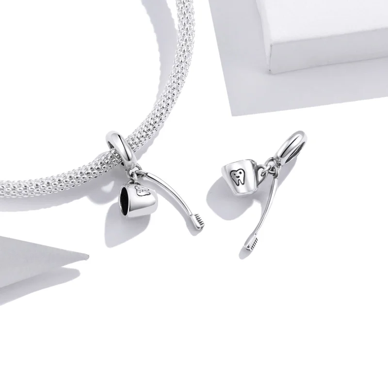 (imagem para) Charm Pendente Escova de dente e copo estilo Pandora - SCC1597 - Visualizar 3