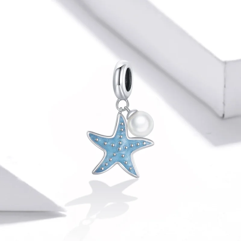 (imagem para) Charm Pendente Estrela do mar azul estilo Pandora - SCC1807 - Visualizar 2
