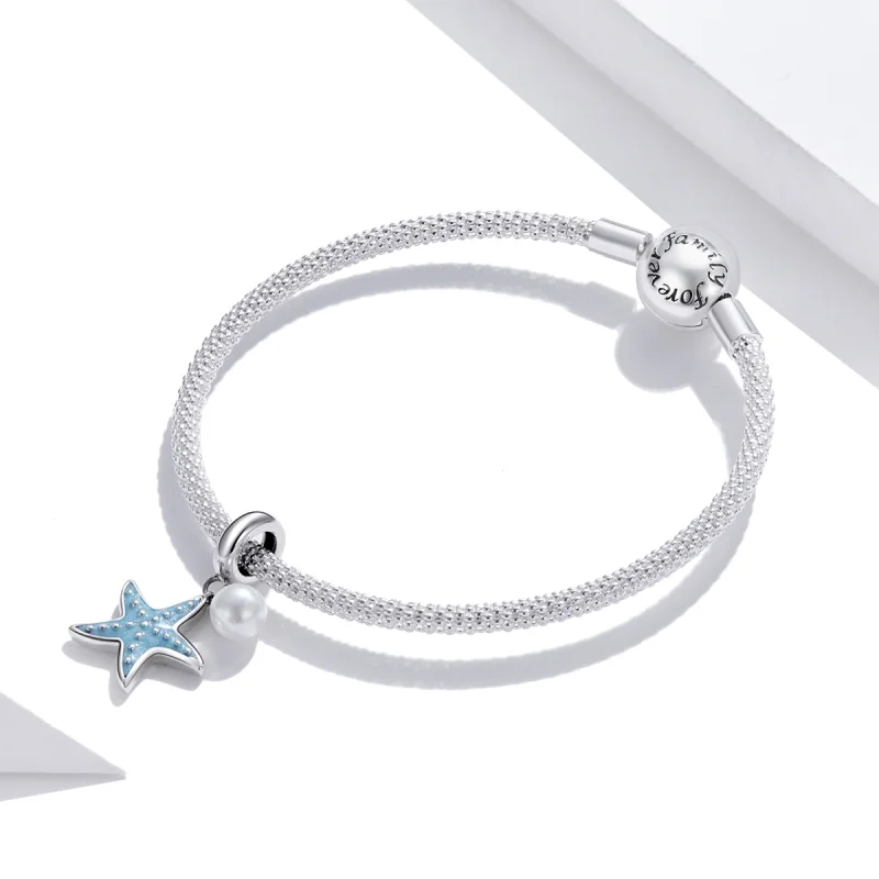 (imagem para) Charm Pendente Estrela do mar azul estilo Pandora - SCC1807 - Visualizar 3