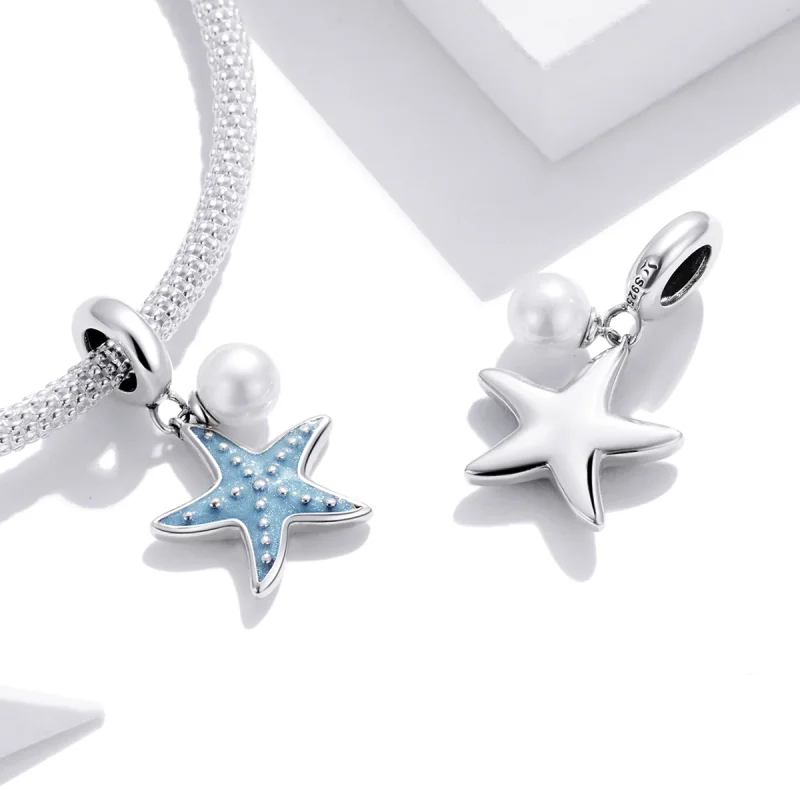 (imagem para) Charm Pendente Estrela do mar azul estilo Pandora - SCC1807 - Visualizar 4