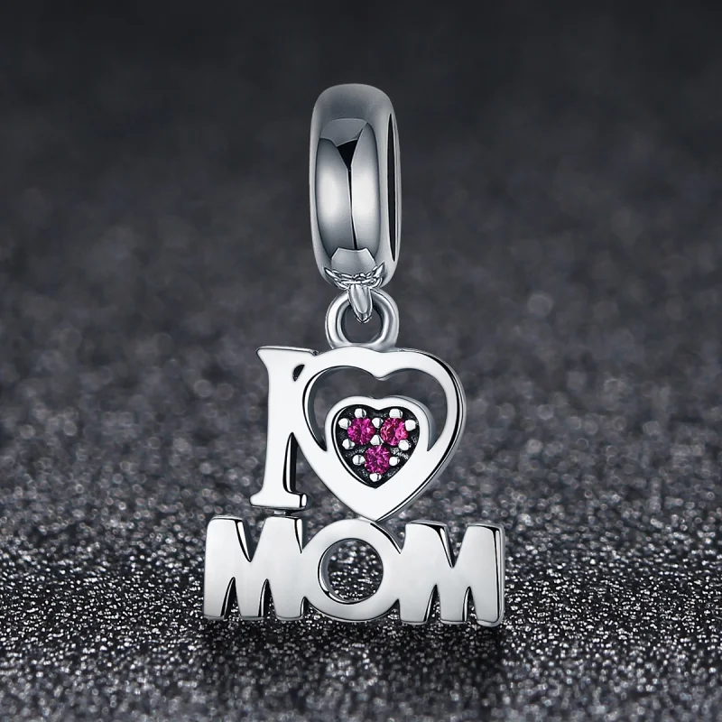 (imagem para) Charm Pendente Eu amo mamãe estilo Pandora - SCC420 - Visualizar 3
