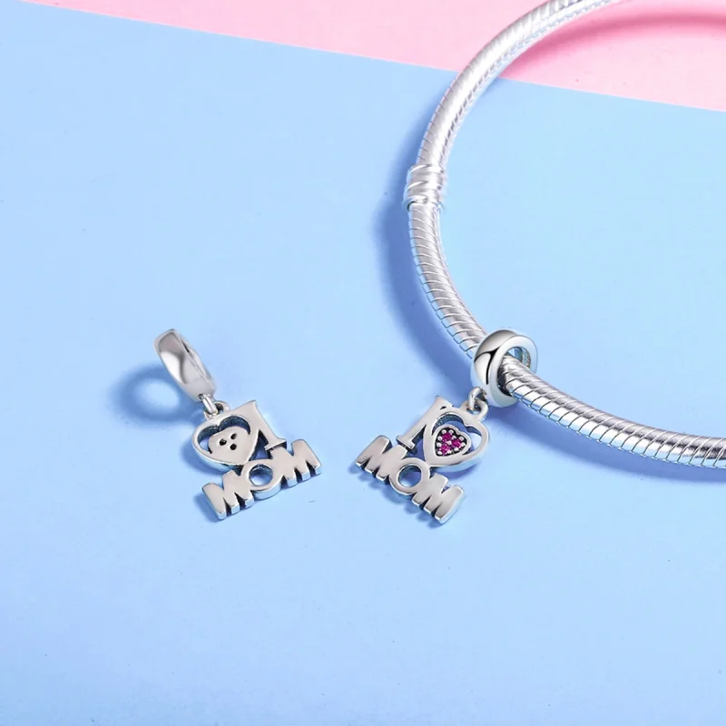 (imagem para) Charm Pendente Eu amo mamãe estilo Pandora - SCC420 - Visualizar 6