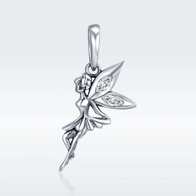 (imagem para) Charm Pendente Fada da Flor Branca estilo Pandora - SCC359 - Visualizar 2