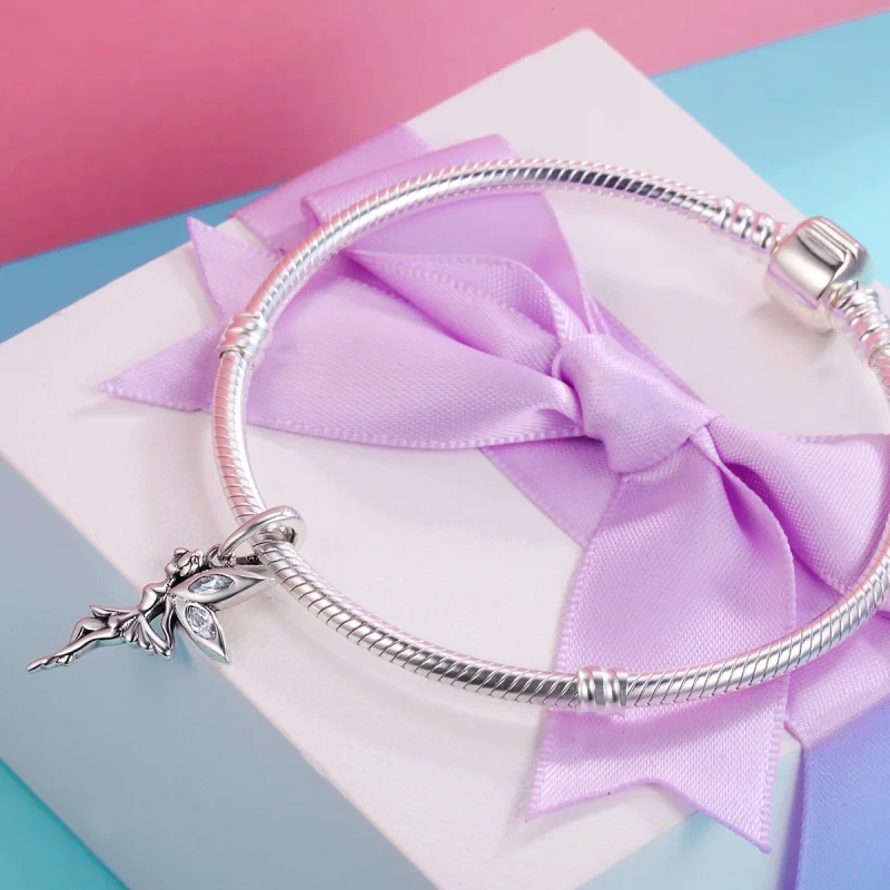 (imagem para) Charm Pendente Fada da Flor Branca estilo Pandora - SCC359 - Visualizar 5