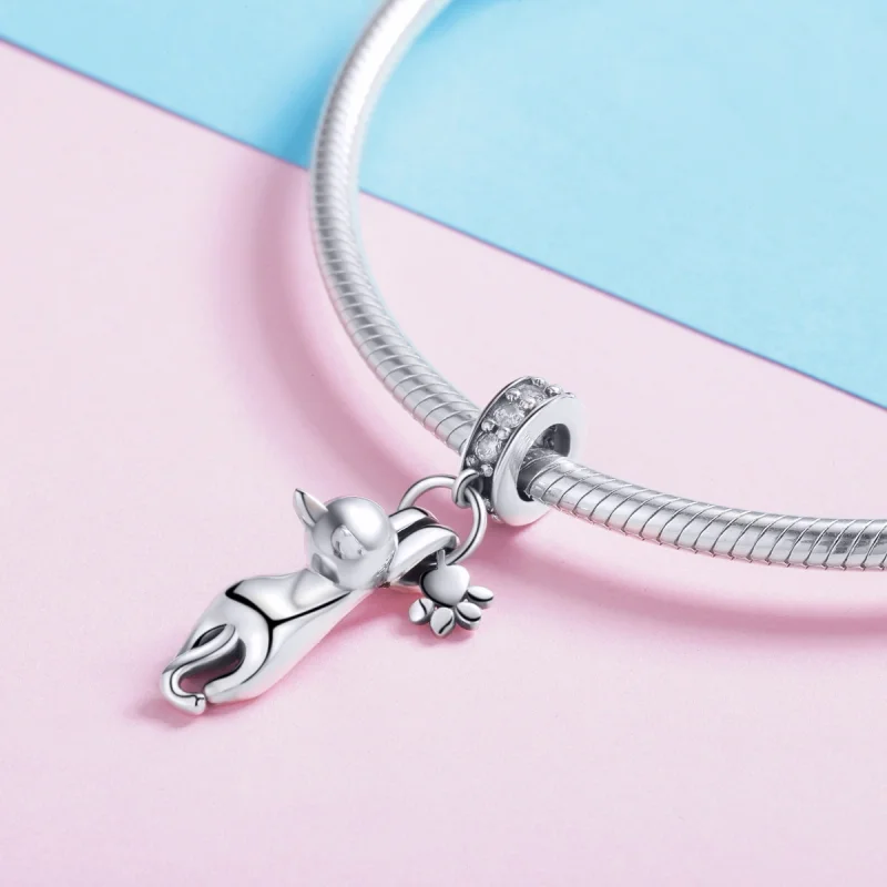 (imagem para) Charm Pendente Gato pegajoso estilo Pandora - SCC930 - Visualizar 4