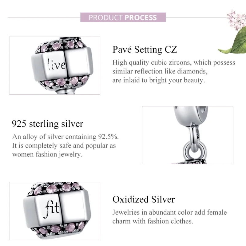 (imagem para) Charm Pendente Haltere estilo Pandora - SCC1340 - Visualizar 8