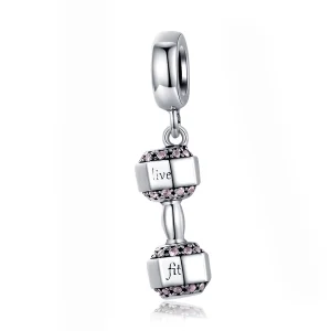 (imagem para) Charm Pendente Haltere estilo Pandora - SCC1340