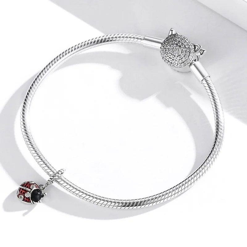 (imagem para) Charm Pendente Joaninha seis estrelas estilo Pandora - SCC1874 - Visualizar 4