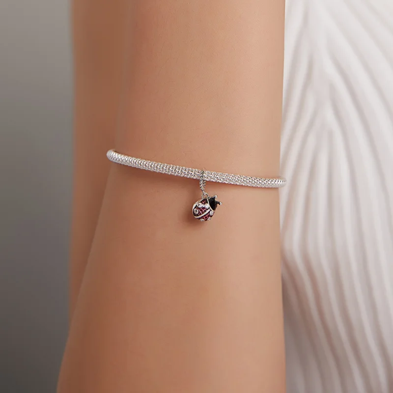(imagem para) Charm Pendente Joaninha seis estrelas estilo Pandora - SCC1874 - Visualizar 5