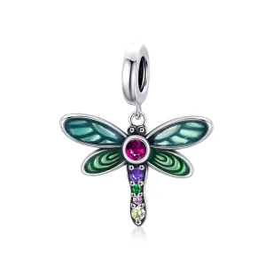 Charm Pendente Libélula brilhante estilo Pandora - SCC1706 (imagem para) Charm Pendente Libélula brilhante estilo Pandora - SCC1706