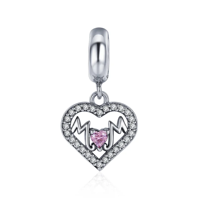 (imagem para) Charm Pendente Mamãe coração estilo Pandora - SCC392