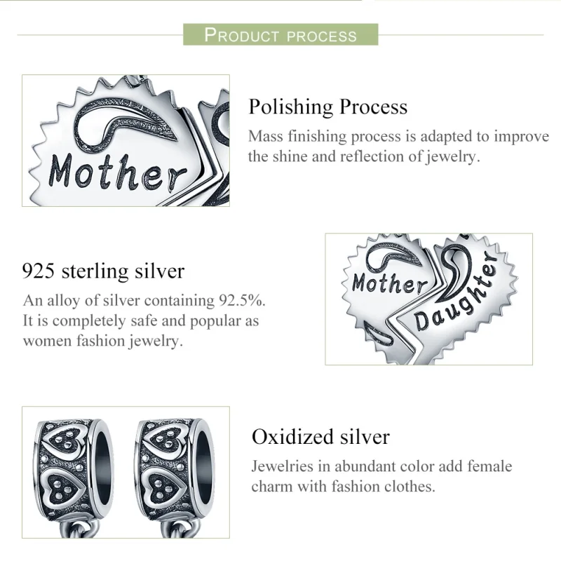 (imagem para) Charm Pendente Mãe e filha estilo Pandora - SCC427 - Visualizar 7