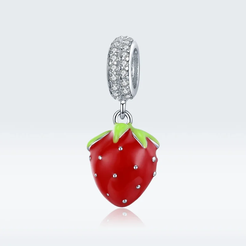 (imagem para) Charm Pendente Morango fofo estilo Pandora - SCC1537 - Visualizar 5