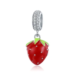 (imagem para) Charm Pendente Morango fofo estilo Pandora - SCC1537