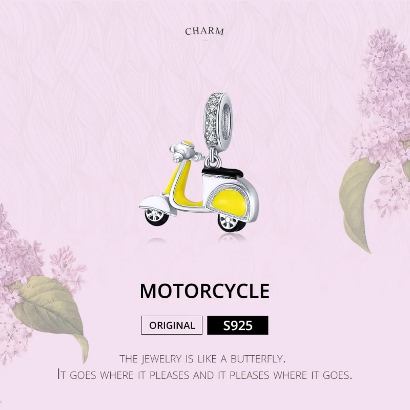 (imagem para) Charm Pendente Motocicleta estilo Pandora - BSC136 - Visualizar 6