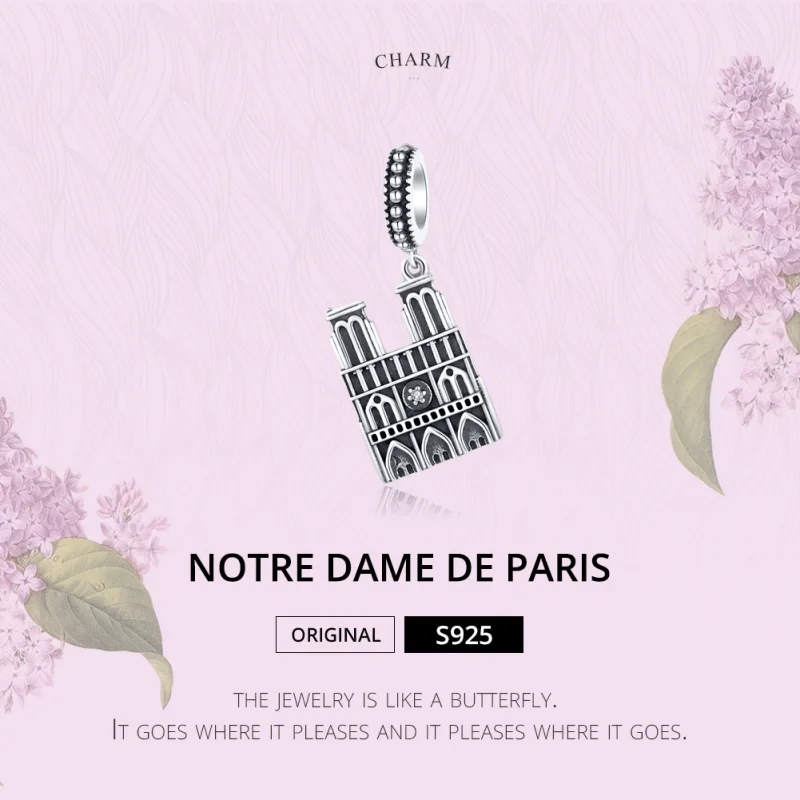 (imagem para) Charm Pendente Motre Dame De Paris estilo Pandora - SCC1328 - Visualizar 6