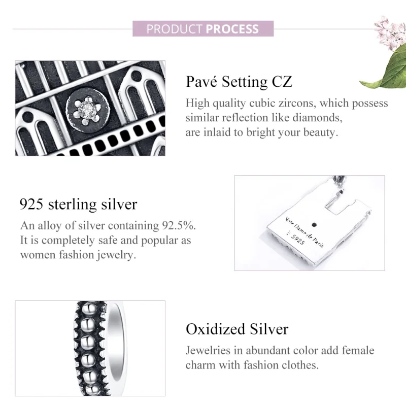 (imagem para) Charm Pendente Motre Dame De Paris estilo Pandora - SCC1328 - Visualizar 8