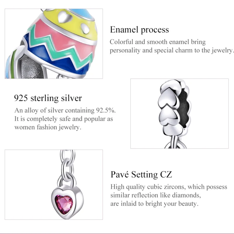 (imagem para) Charm Pendente Ovos da Sorte estilo Pandora - SCC1753 - Visualizar 7