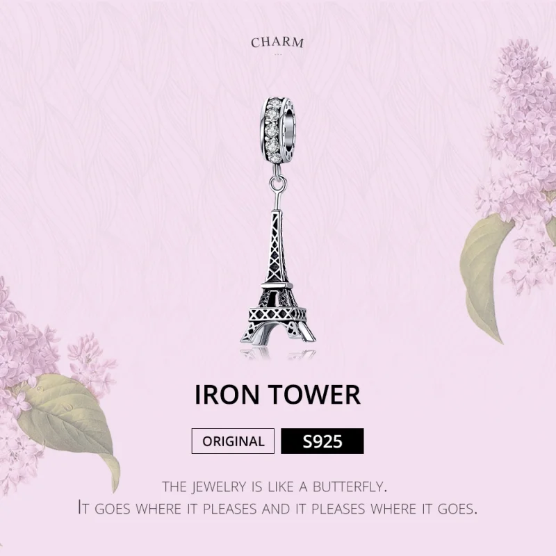 (imagem para) Charm Pendente Paris Torre Eiffel estilo Pandora - BSC154 - Visualizar 6